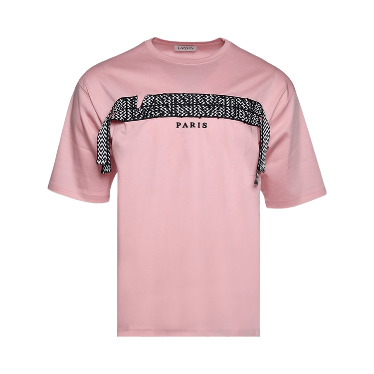 Lanvin Curb Embroidered T-Shirt "Pink"