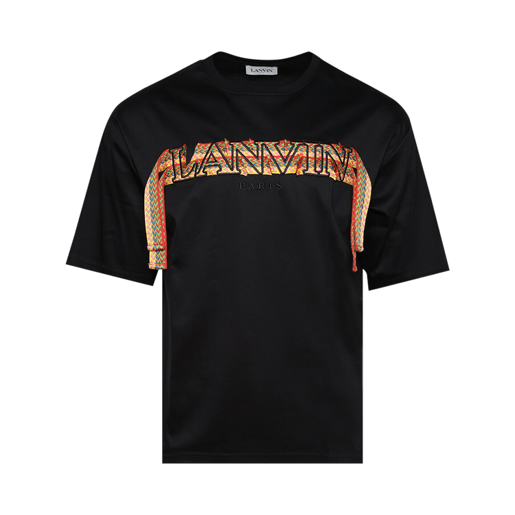 Lanvin Curb Embroidered T-Shirt "Black/Orange"