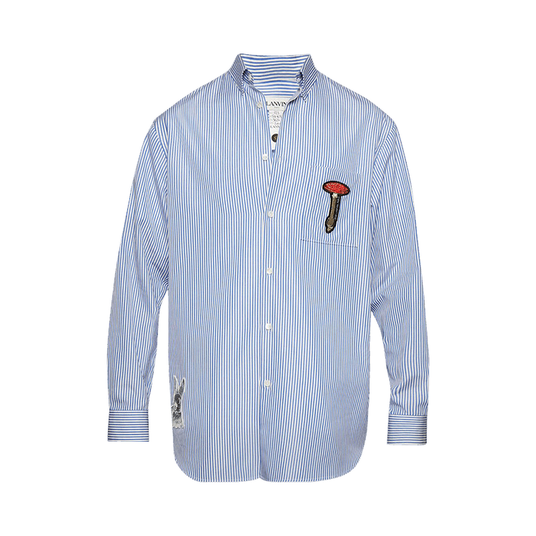 Lanvin Regular Fit-Shirt With CNY Print "Blue/White"