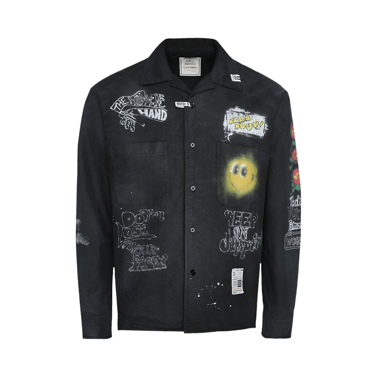 Maison Mihara Yasuhiro Distressed Long-Sleeve Shirt "Black"