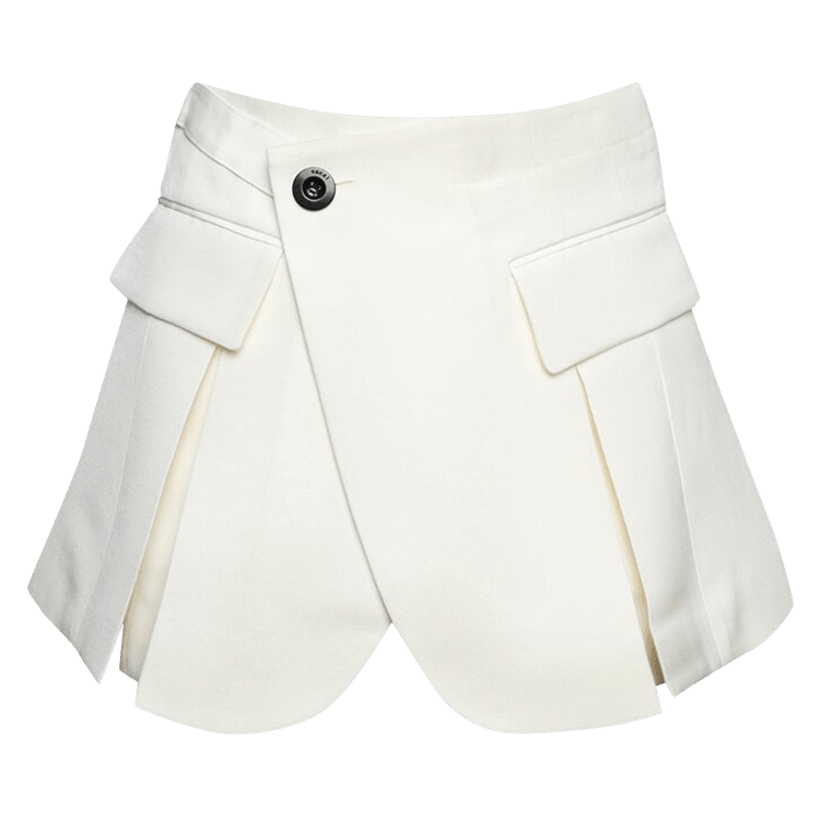 Sacai Silk Wool Shorts "Off White"