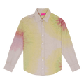 The Elder Statesman Magic Rings Cash Long-Sleeve Shirt "Almond/Multicolor"