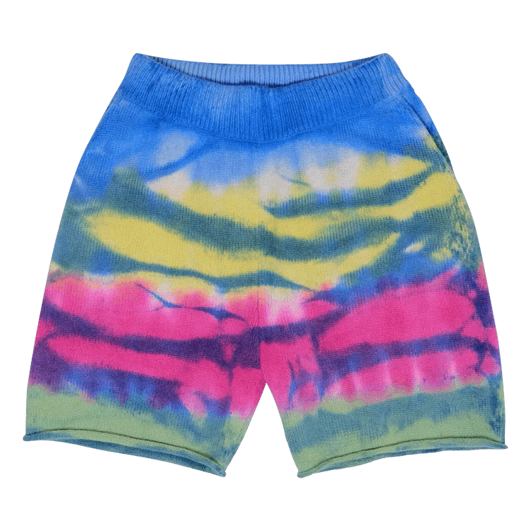 The Elder Statesman Frank Stripe Short "Multicolor/Ivory"