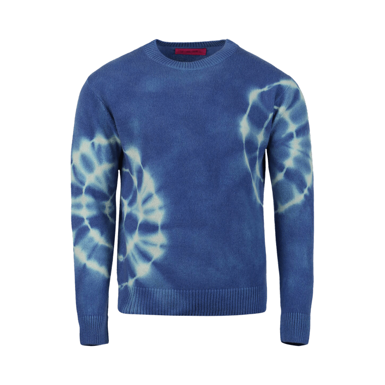 The Elder Statesman Spiral City Simple Crew "Ivory/Blue Jay"
