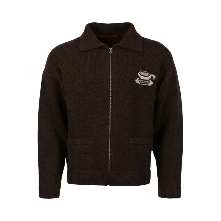 The Elder Statesman Hot Tea Zip Jacket "Cigar"