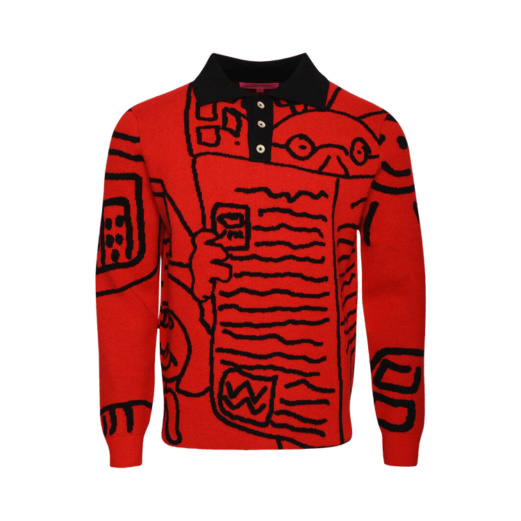 The Elder Statesman Newspaper Rugby "Black/Flame"
