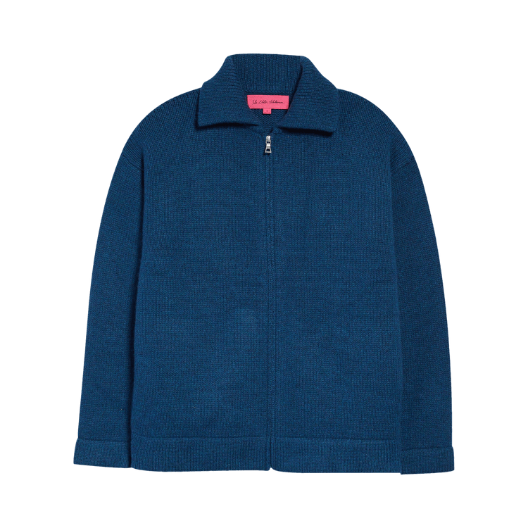 The Elder Statesman Plait Zip Jacket "Peacock"