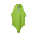 Coperni Logo High Neck Zipped Bodysuit "Apple Green"