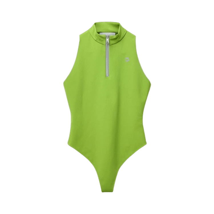 Coperni Logo High Neck Zipped Bodysuit "Apple Green"