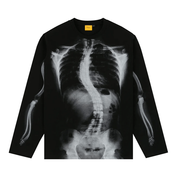 Dime Wave Bones Terry Long-Sleeve Shirt "Black"