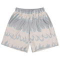 Dime Space Flame Mesh Shorts "White"