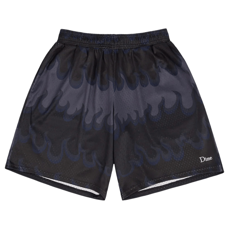 Dime Space Flame Mesh Shorts "Black"