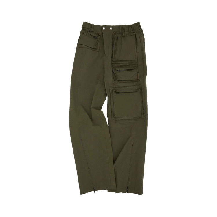 Andersson Bell Raw Edge Multi Pocket Pants "Khaki"