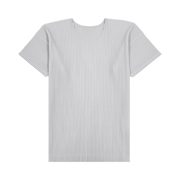 Homme Plissé Issey Miyake Basic Pleats T-Shirt "Light Grey"