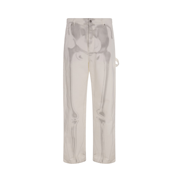Off-White Body Scan Denim Over Carpenter Jeans "White"