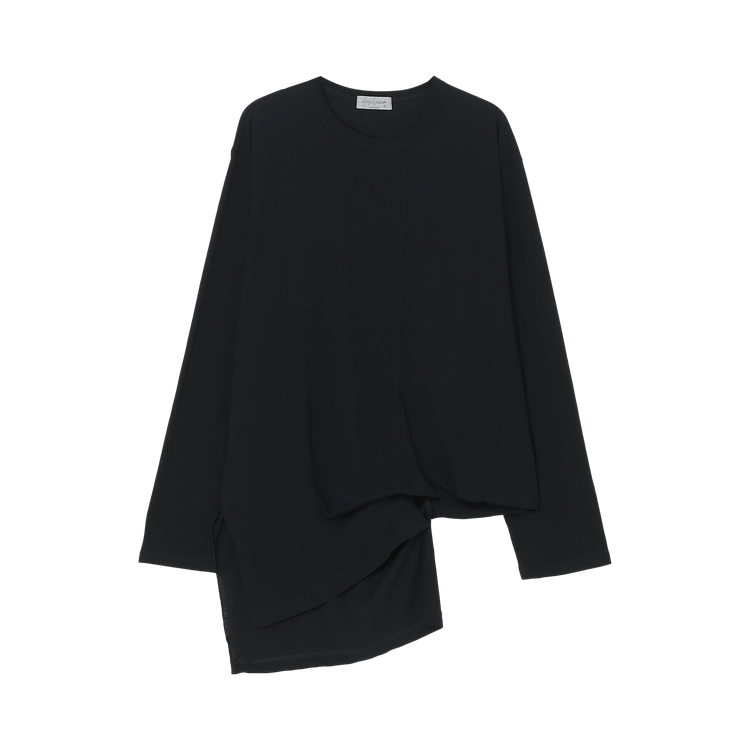 Yohji Yamamoto Pour Homme Asymmetric Long-Sleeve Tee "Black"