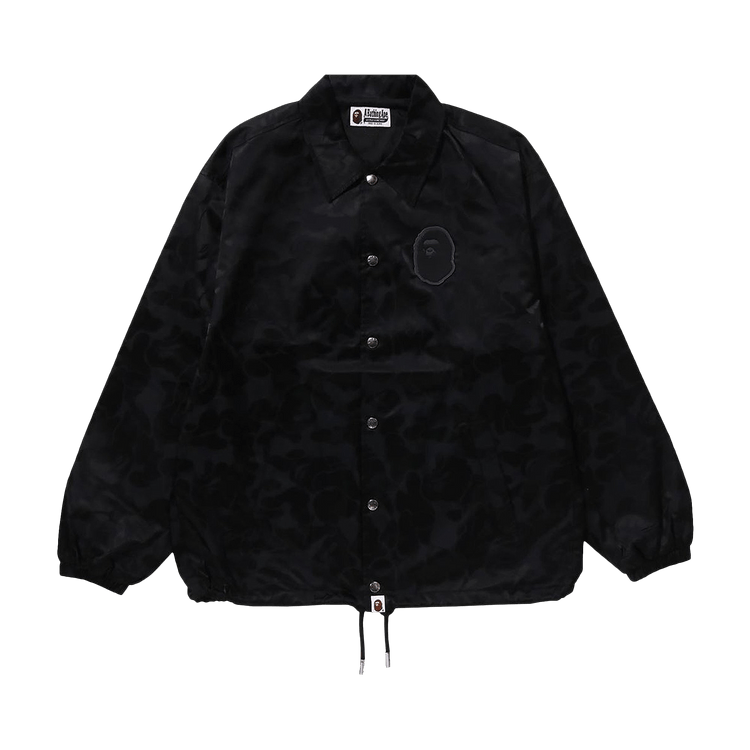 BAPE Tonal Solid Camo Coach Jacket "Black"