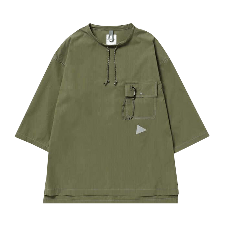 And Wander Dry Ripstop Long Pullover "Khaki"