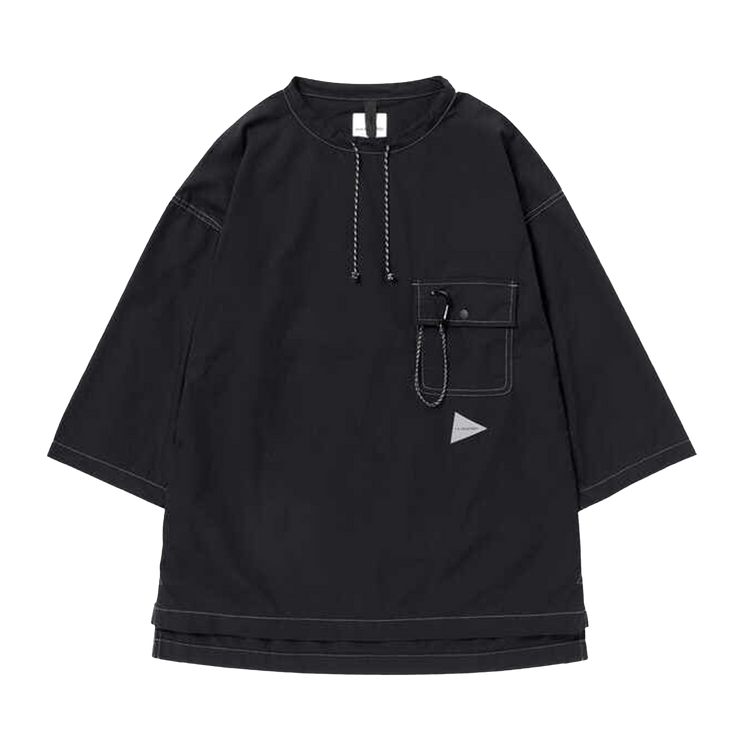 And Wander Dry Ripstop Long Pullover "Black"