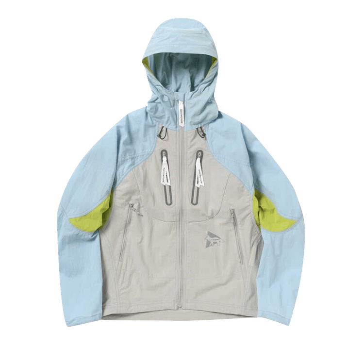 And Wander x Maison Kitsune Hiking Hooded Jacket "Light Blue"