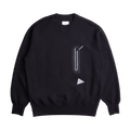 And Wander Light Sweat Pullover "Black"