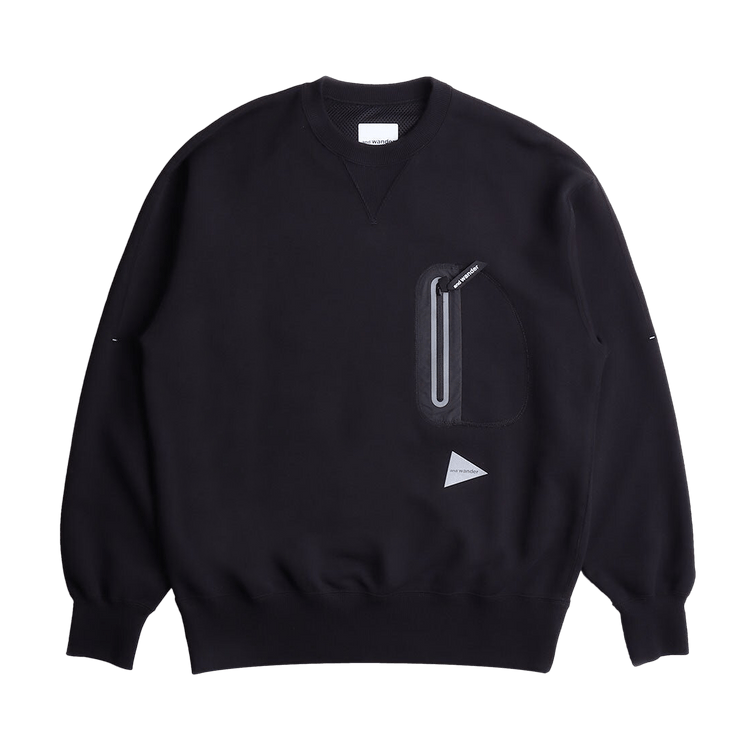 And Wander Light Sweat Pullover "Black"