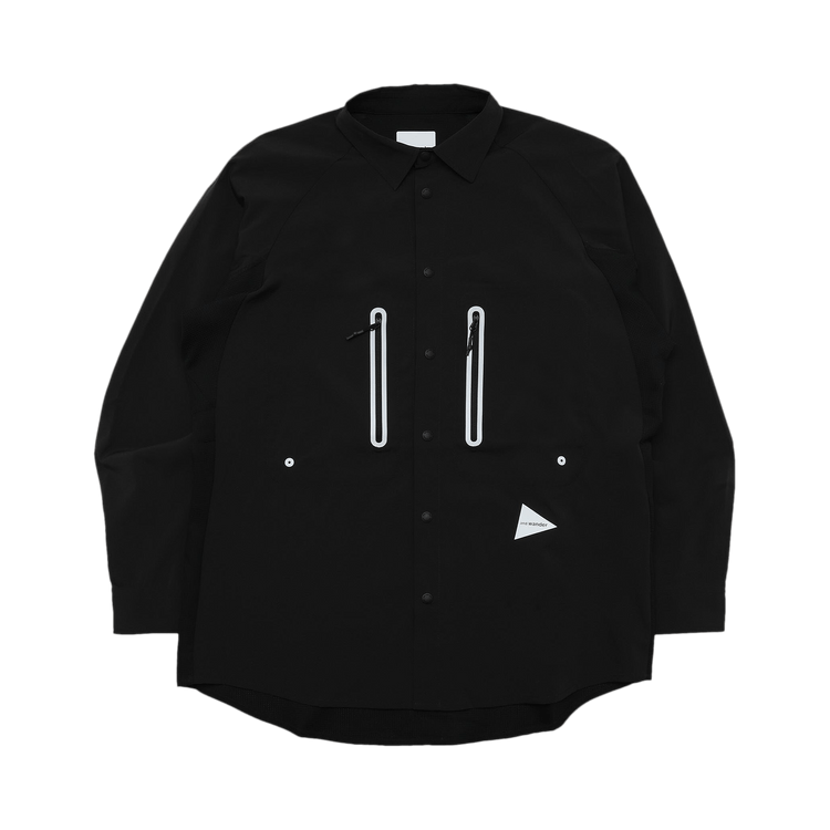 And Wander Tech Long-Sleeve Shirt "Black"