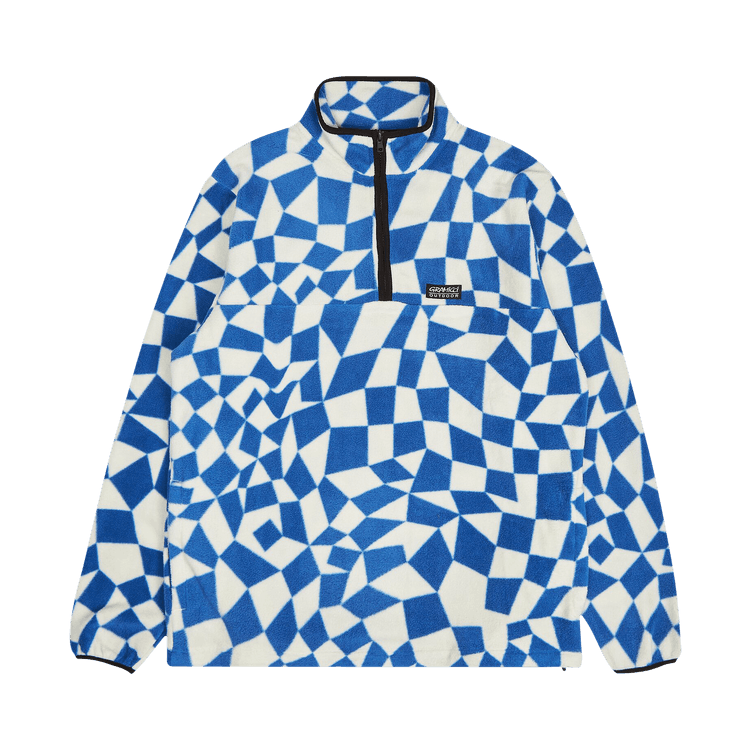 Gramicci Check Mockneck Fleece "Blue"
