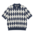 thisisneverthat Argyle Short-Sleeve Knit Polo "Navy"