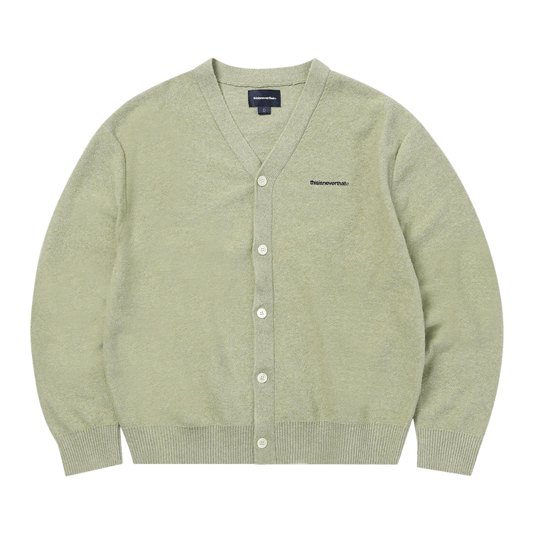 thisisneverthat T-Logo Boucle Cardigan "Light Green"
