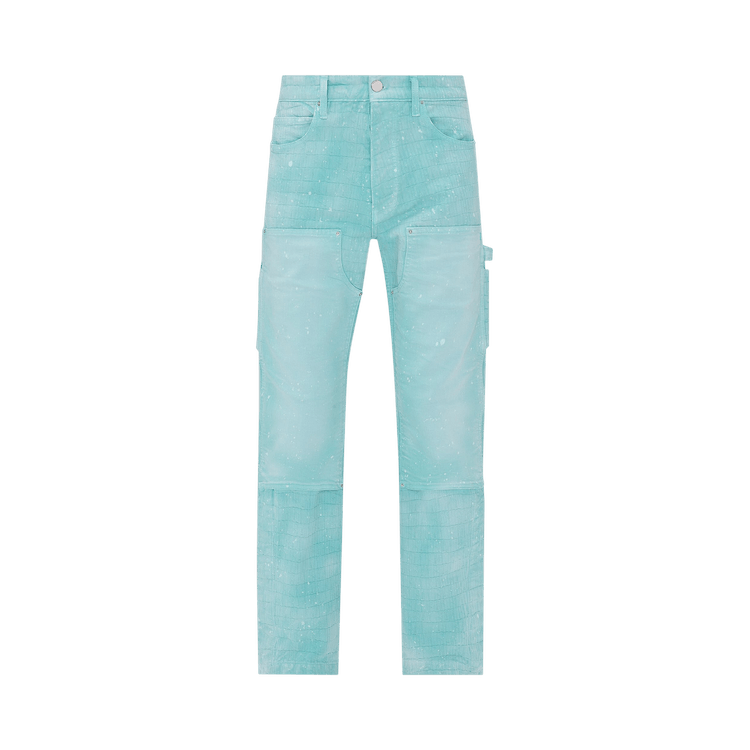 Amiri Jacquard Carpenter Jeans "Aqua"