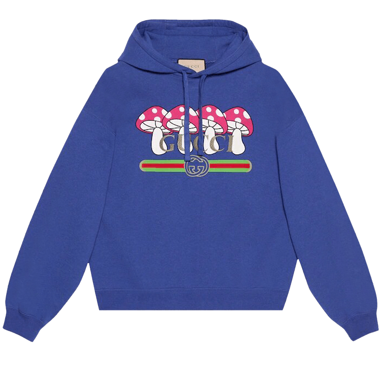 Gucci Jersey Hooded Sweatshirt "Blue"