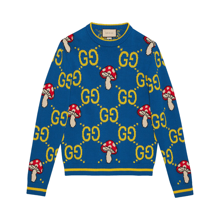 Gucci GG Wool Sweater "Bluette/Multicolor"