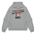 Gucci Embroidered Hoodie "Medium Grey"