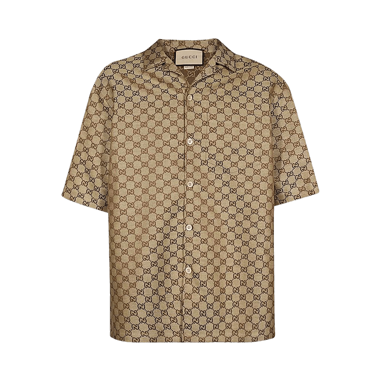 Gucci GG Linen Shirt "Camel/Ebony"