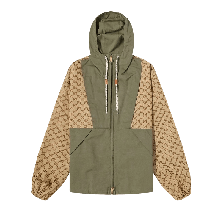 Gucci GG Canvas Zip Jacket "Camel/Ebony"