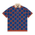 Gucci GG Jacquard Polo T-Shirt "Blue/Orange"
