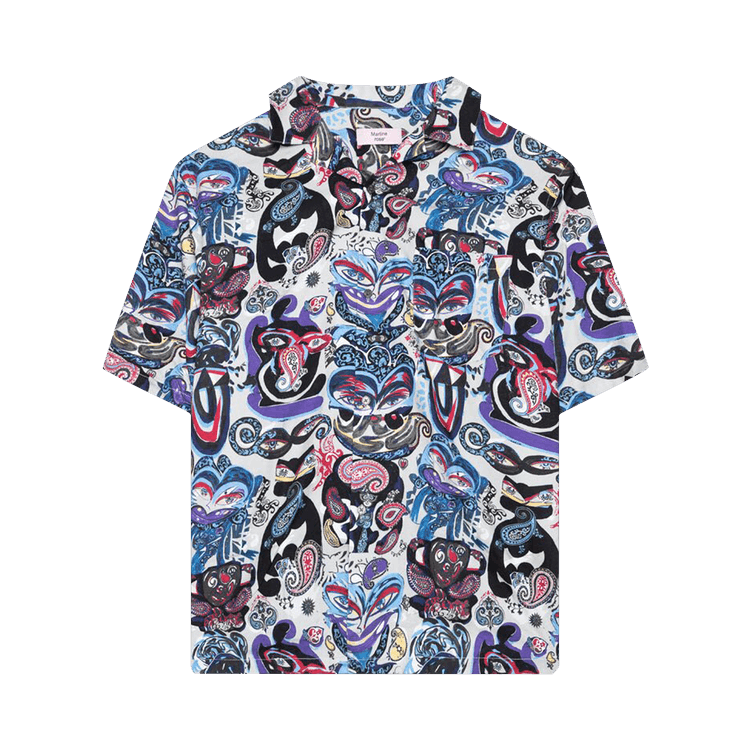Martine Rose Hawaiian Shirt "Grey Creature"