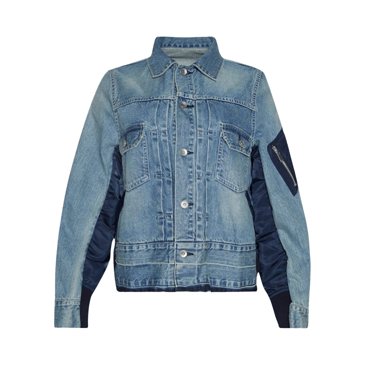 Sacai Denim Nylon Twill Jacket "Light Blue"