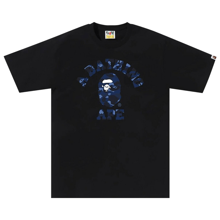 BAPE Color Camo College Tee "Black/Navy"