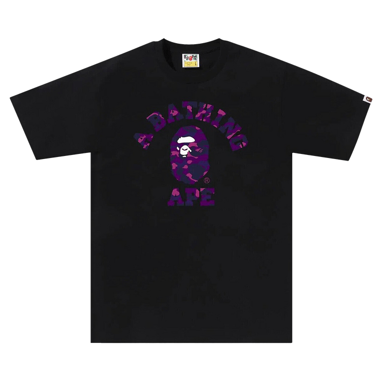 BAPE Color Camo College Tee "Black/Purple"