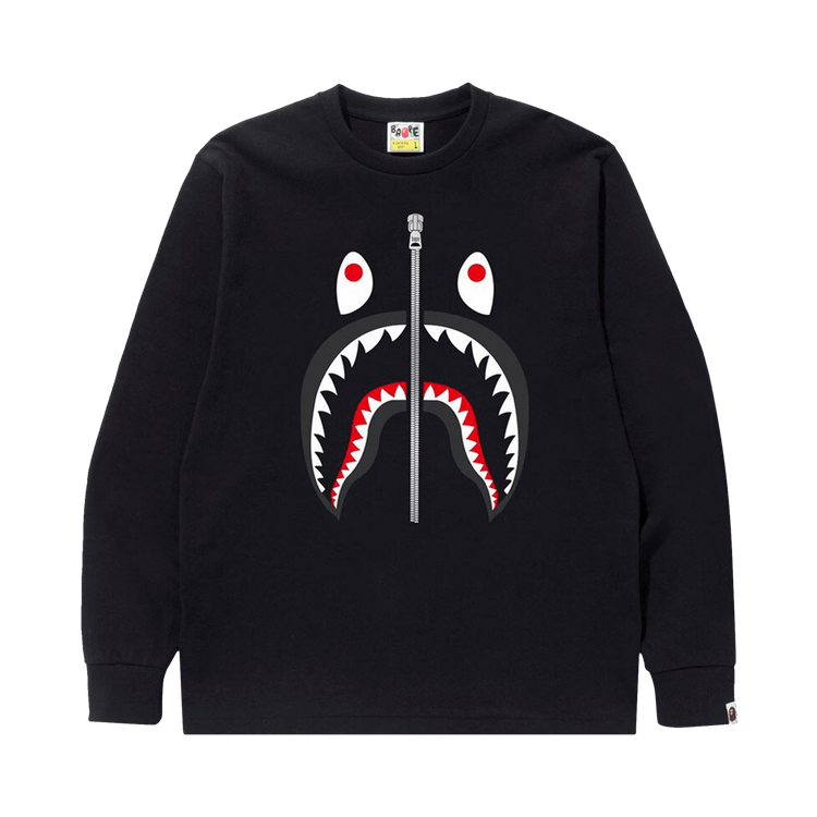 BAPE Shark Long-Sleeve Tee "Black"
