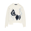 Andersson Bell Argyle Crewneck Sweater "Ecru"