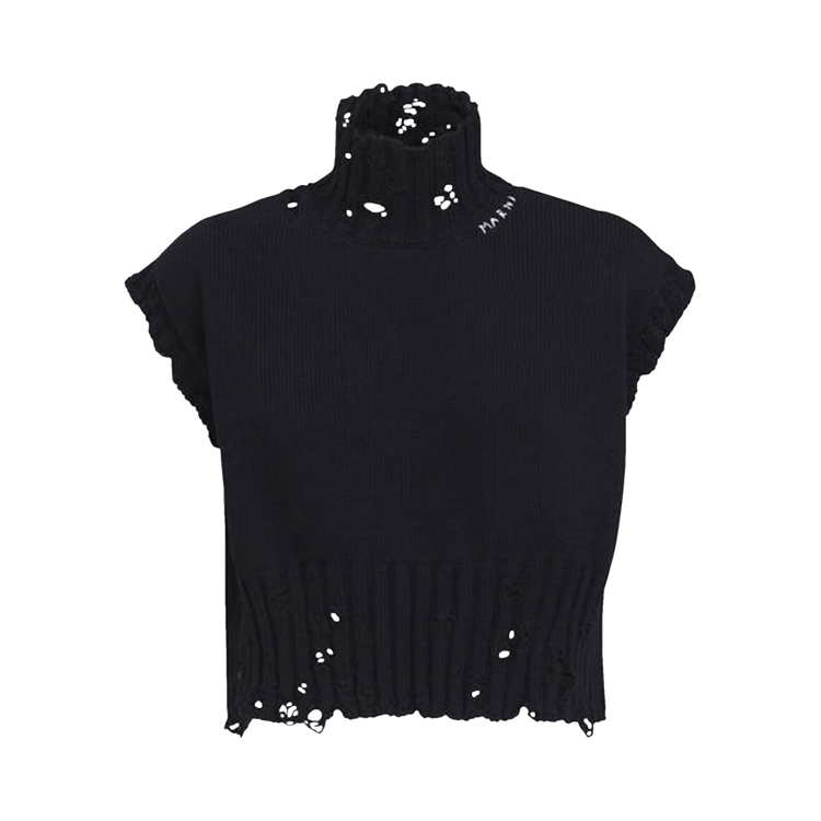 Marni Dishevelled Turtleneck Sweater "Black"