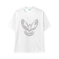 3.PARADIS White Birds Outline T-Shirt "White"