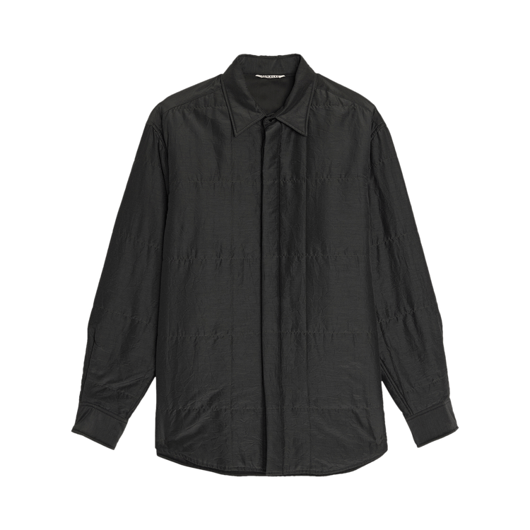 Auralee Quilted Shirt "Ink Black"