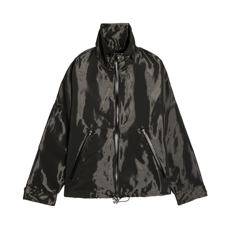 Song for the Mute TV Screen Zip Up Funnel Jacket "Black"
