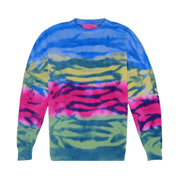 The Elder Statesman Frank Stripe Crew "Multicolor/Ivory"