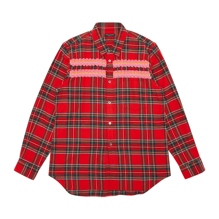 Comme des Garçons Homme Plus Long-Sleeve Button Up Shirt "Red/Multicolor"