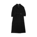 Willy Chavarria Double Breasted Full Length Coat With Belt "Black"
